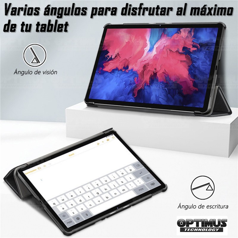 Kit Vidrio Cristal Templado Y Estuche Case Protector para Tablet Lenovo P11 2020 Tb-J606F OPTIMUS TECHNOLOGY™ - 11