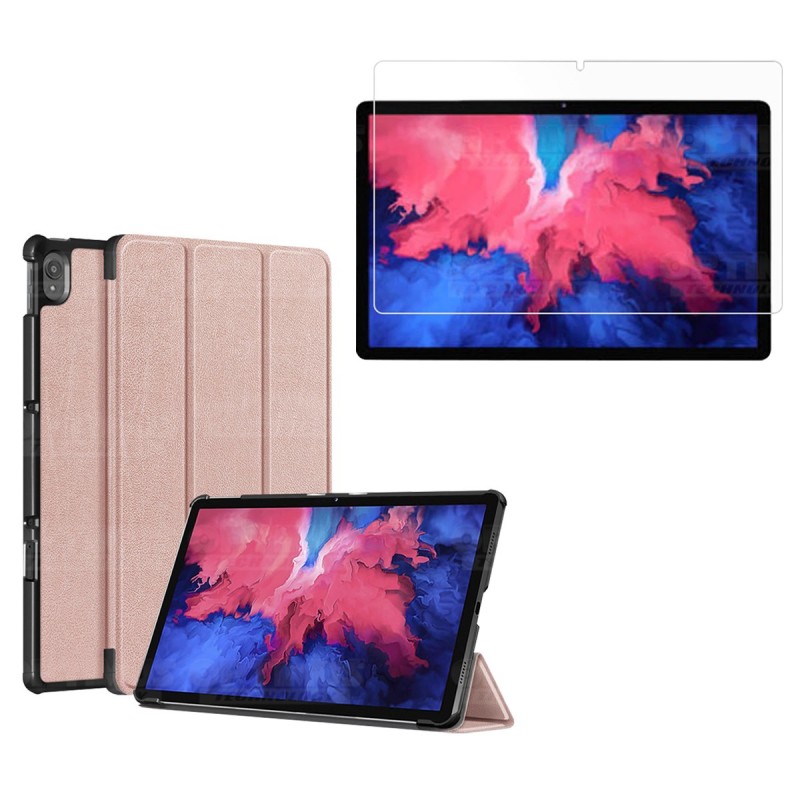 Kit Vidrio Cristal Templado Y Estuche Case Protector para Tablet Lenovo P11 2020 Tb-J606F OPTIMUS TECHNOLOGY™ - 5