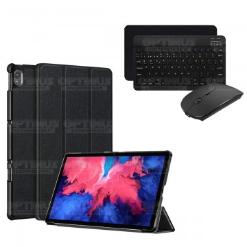 Kit Case Forro Protector + Teclado y Mouse Ratón Bluetooth para Tablet Lenovo P11 2020 Tb-J606F OPTIMUS TECHNOLOGY™ - 2
