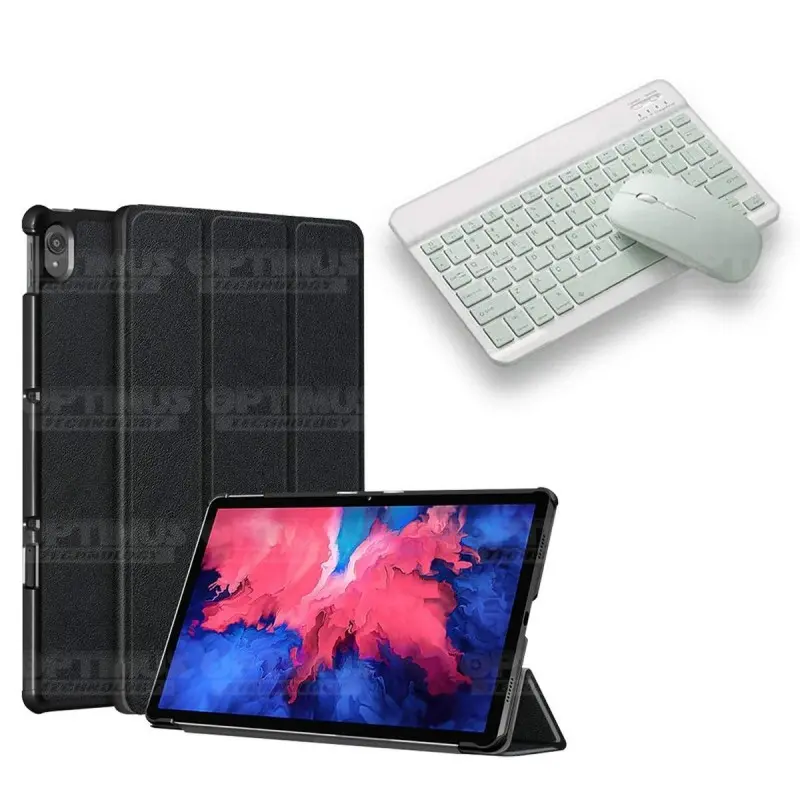 Kit Case Forro Protector + Teclado y Mouse Ratón Bluetooth para Tablet Lenovo P11 2020 Tb-J606F OPTIMUS TECHNOLOGY™ - 3