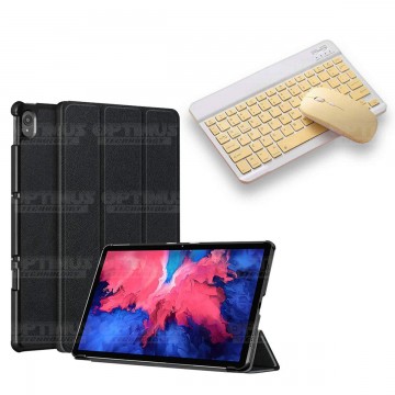 Kit Case Forro Protector + Teclado y Mouse Ratón Bluetooth para Tablet Lenovo P11 2020 Tb-J606F OPTIMUS TECHNOLOGY™ - 4