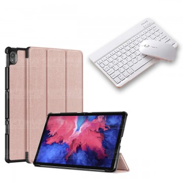 Kit Case Forro Protector + Teclado y Mouse Ratón Bluetooth para Tablet Lenovo P11 2020 Tb-J606F OPTIMUS TECHNOLOGY™ - 6