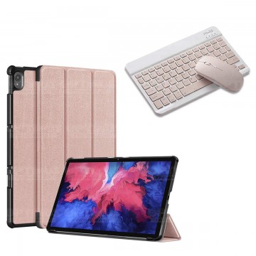 Kit Case Forro Protector + Teclado y Mouse Ratón Bluetooth para Tablet Lenovo P11 2020 Tb-J606F OPTIMUS TECHNOLOGY™ - 10