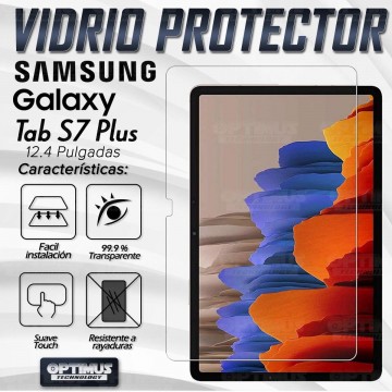 Vidrio Cristal Templado Protector Tablet Samsung Galaxy Tab S7 Plus SM-T970NZWLCOO 12.4 Pulgadas OPTIMUS TECHNOLOGY™ - 3