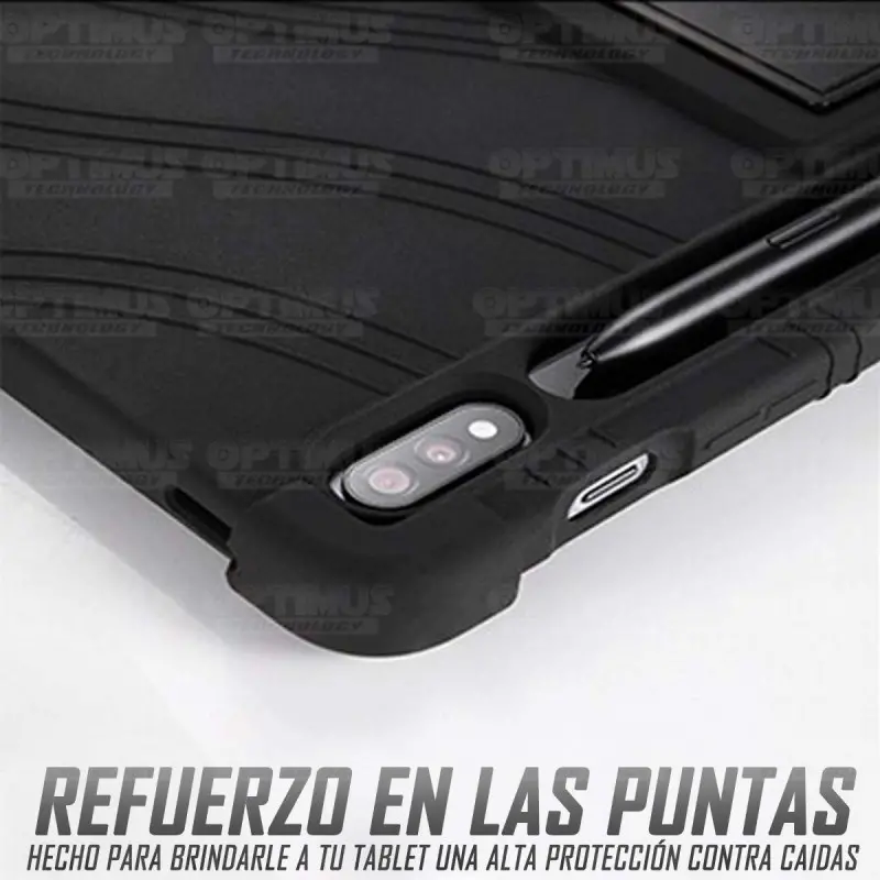 Kit Case Forro Protector Antigolpes + Teclado y Mouse Ratón Bluetooth para Tablet Samsung Galaxy Tab S7 Plus 12.4 Pulgadas OPTIM