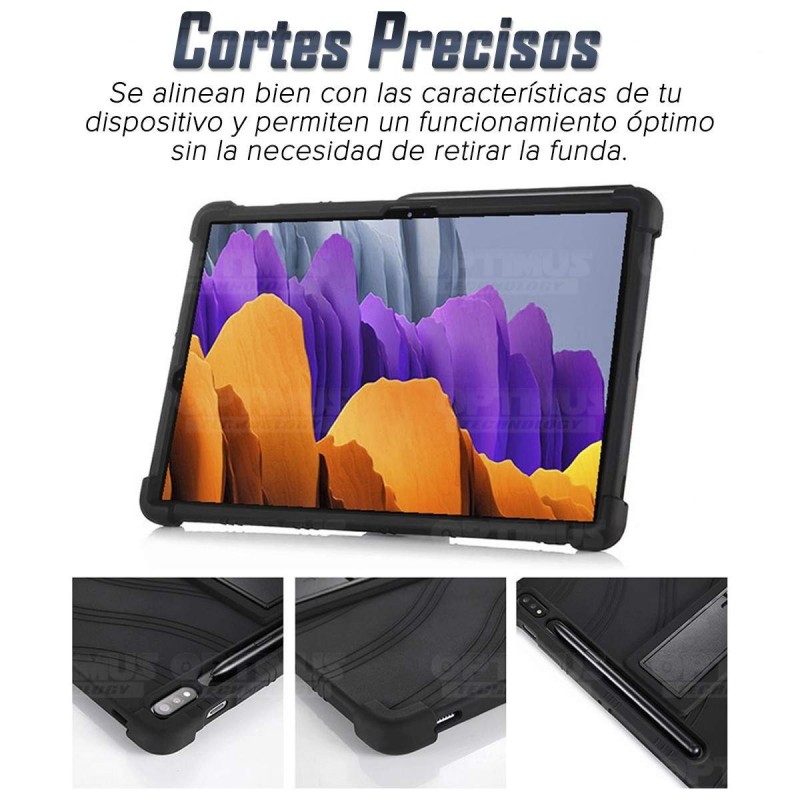 Kit Vidrio templado + Estuche Protector + Teclado con Mouse Touchpad Bluetooth Tablet Samsung Galaxy Tab S7 Plus 12.4 Pulgadas O