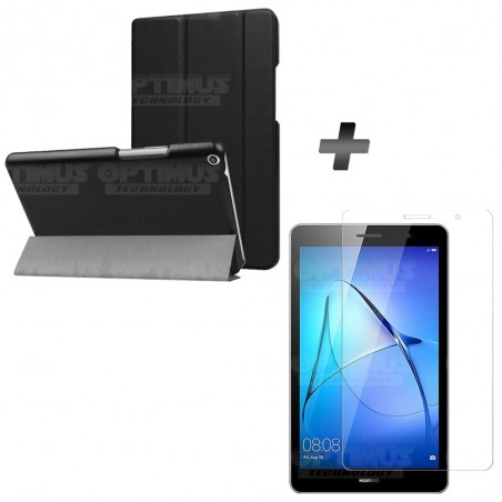 Kit Vidrio Templado y Estuche Case Acrílico y Sintético Tablet Huawei T3 8 KOB-W09