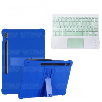 Kit Case Estuche Protector Antigolpes + Teclado Mouse Touchpad Bluetooth para Tablet Samsung Galaxy Tab S7 Wifi 11 Pulgadas OPTI