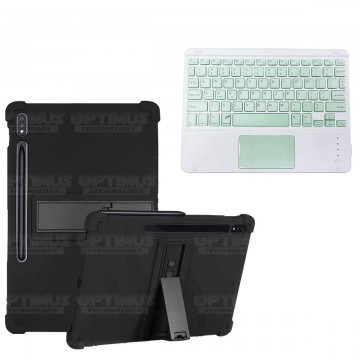 Kit Case Estuche Protector Antigolpes + Teclado Mouse Touchpad Bluetooth para Tablet Samsung Galaxy Tab S7 Wifi 11 Pulgadas OPTI