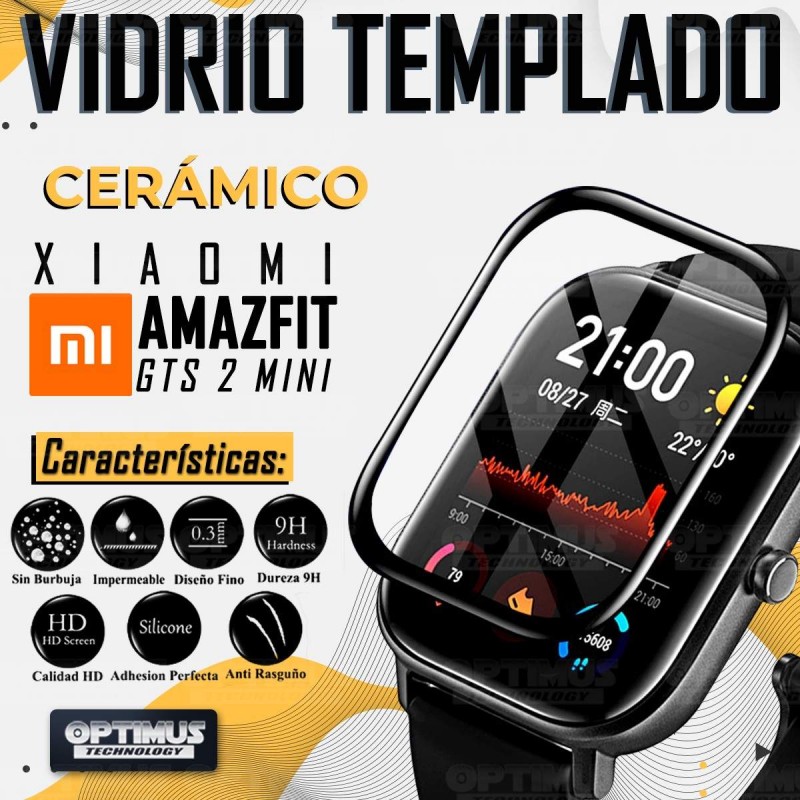 Vidrio Templado Cerámico Nanoglass Para Reloj Smartwatch Xiaomi Amazfit GTS 2 Mini OPTIMUS TECHNOLOGY™ - 3