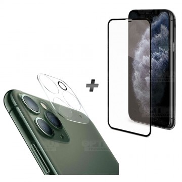 Kit para celular iPhone 11 Pro Vidrio Templado de cámara + Cristal Nanoglass protector de pantalla OPTIMUS TECHNOLOGY™ - 1