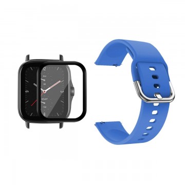 Kit Pulso Correa Y Vidrio Templado Nanoglass Protector Para Reloj Xiaomi Amazfit GTS 2E OPTIMUS TECHNOLOGY™ - 9