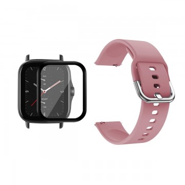 Kit Pulso Correa Y Vidrio Templado Nanoglass Protector Para Reloj Xiaomi Amazfit GTS 2E OPTIMUS TECHNOLOGY™ - 25