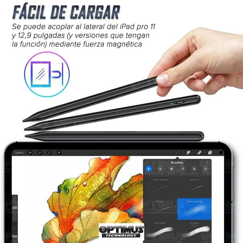 Stylus Pen para Android Apple iPad Tablet Lápiz táctil capacitivo (Negro)