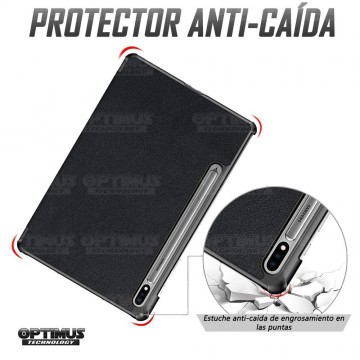 Kit Vidrio Cristal Templado Y Estuche Case Protector para Tablet Samsung Galaxy Tab S7 Plus SM-T970 12.4 Pulgadas 128GB OPTIMUS 