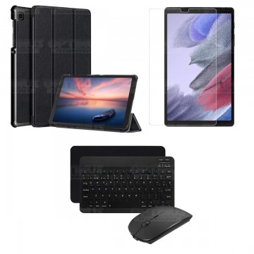 Kit Vidrio templado + Case Protector + Teclado y Mouse Bluetooth Tablet Samsung Galaxy Tab A7 Lite 8.7 2021 T220 - T225 OPTIMUS