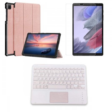 Kit Vidrio + Case Protector + Teclado Touchpad Bluetooth Tablet Samsung Galaxy Tab A7 Lite 8.7 2021 T220 - T225 OPTIMUS TECHNOLO