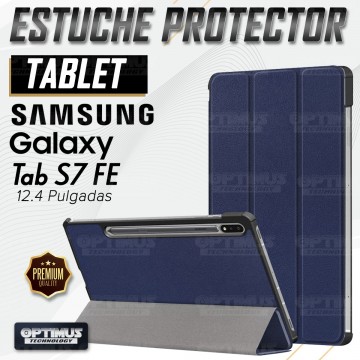 Kit Case Forro Protector + Teclado y Mouse Ratón Bluetooth para Tablet Samsung Galaxy Tab S7 FE 12,4" Pulgadas OPTIMUS TECHNOLOG