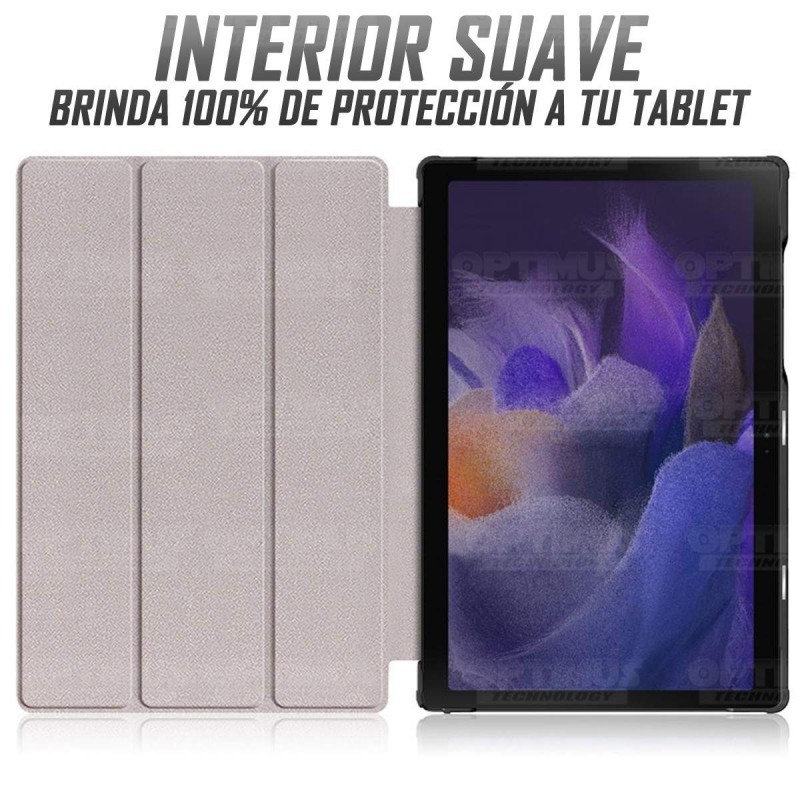 Kit Vidrio Cristal Templado Y Estuche Case Protector para Tablet Samsung Galaxy Tab A8 10.5 2021 SM-x200, SM-x205 OPTIMUS TECHNO