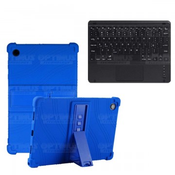 Kit Estuche Protector Antigolpes + Teclado Mouse Touchpad Bluetooth Samsung Galaxy Tab A8 10.5 2021 SM-x200, SM-x205 OPTIMUS TEC