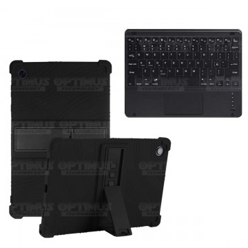 Kit Estuche Protector Antigolpes + Teclado Mouse Touchpad Bluetooth Samsung Galaxy Tab A8 10.5 2021 SM-x200, SM-x205 OPTIMUS TEC