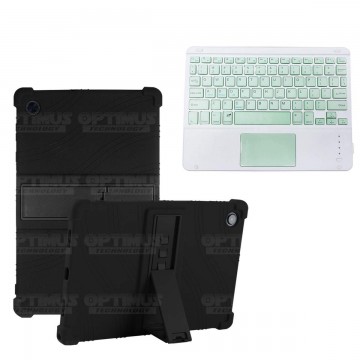 Kit Estuche Protector Antigolpes + Teclado Mouse Touchpad Bluetooth Samsung Galaxy Tab A8 10.5 2021 SM-x200, SM-x205 OPTIMUS TEC