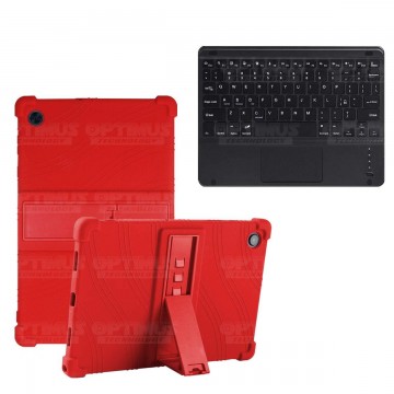 Kit Estuche Protector Antigolpes + Teclado Mouse Touchpad Bluetooth Samsung Galaxy Tab A8 10.5 2021 SM-x200, SM-x205 OPTIMUS TEC