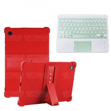 Kit Estuche Protector Antigolpes + Teclado Mouse Touchpad Bluetooth Samsung Galaxy Tab A8 10.5 2021 SM-x200, SM-x205 OPTIMUS TEC