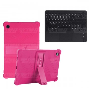 Kit Estuche Protector Antigolpes + Teclado Mouse Touchpad Bluetooth Samsung Galaxy Tab A8 10.5 2021 SM-x200, SM-x205 OPTIMUS TEC