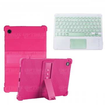 Kit Estuche Protector Antigolpes + Teclado Mouse Touchpad Bluetooth Samsung Galaxy Tab A8 10.5 2021 SM-x200, SM-x205 OPTIMUS TEC