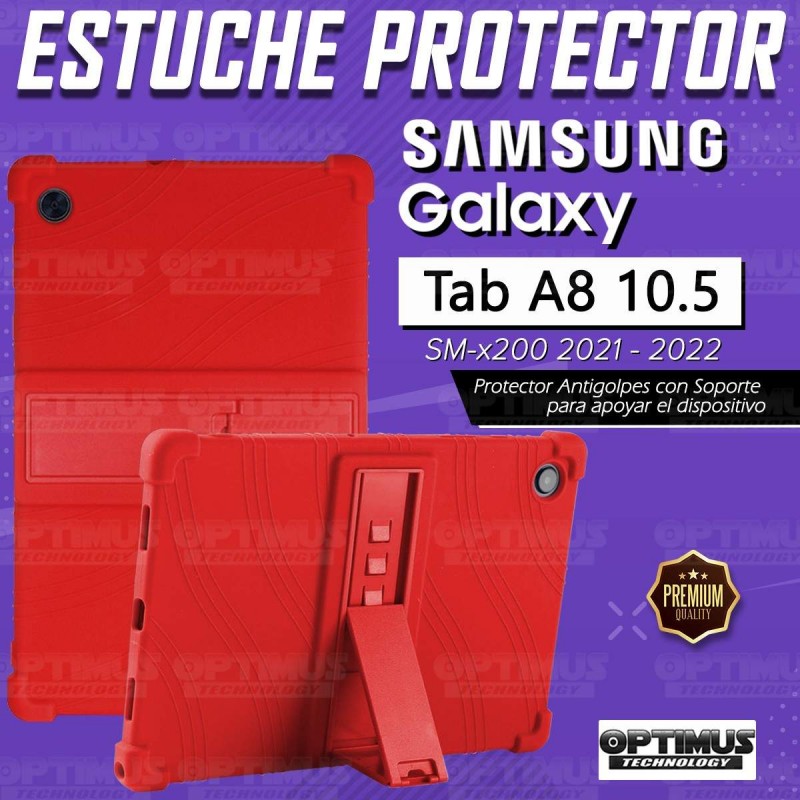 Kit Estuche Protector Antigolpes + Teclado Mouse Touchpad Bluetooth Samsung Galaxy Tab A8 10.5 2021 SM-x200, SM-x205 OPTIMUS TEC