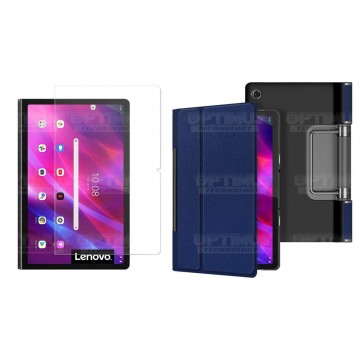 Kit Vidrio Cristal Templado Y Estuche Case Protector para Tablet Lenovo Yoga Tab 11 2021 YT-J706F OPTIMUS TECHNOLOGY™ - 1