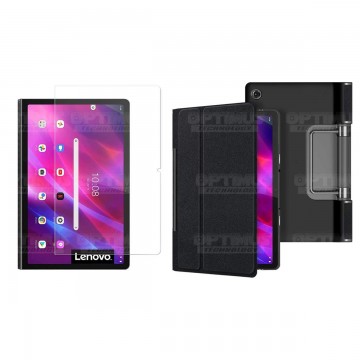 Kit Vidrio Cristal Templado Y Estuche Case Protector para Tablet Lenovo Yoga Tab 11 2021 YT-J706F OPTIMUS TECHNOLOGY™ - 5
