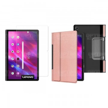 Kit Vidrio Cristal Templado Y Estuche Case Protector para Tablet Lenovo Yoga Tab 11 2021 YT-J706F OPTIMUS TECHNOLOGY™ - 9