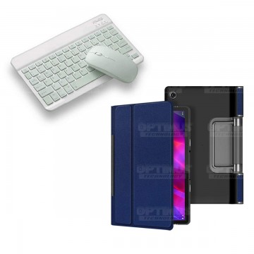 Kit Case Forro Protector + Teclado y Mouse Ratón Bluetooth para Tablet Lenovo Yoga Tab 11 2021 YT-J706F OPTIMUS TECHNOLOGY™ - 3