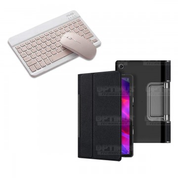 Kit Case Forro Protector + Teclado y Mouse Ratón Bluetooth para Tablet Lenovo Yoga Tab 11 2021 YT-J706F OPTIMUS TECHNOLOGY™ - 6