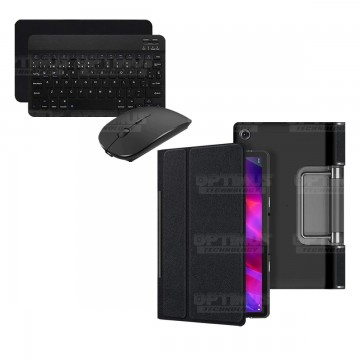 Kit Case Forro Protector + Teclado y Mouse Ratón Bluetooth para Tablet Lenovo Yoga Tab 11 2021 YT-J706F OPTIMUS TECHNOLOGY™ - 7