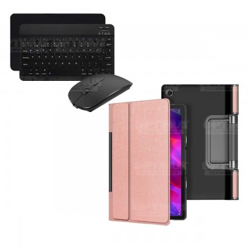 Kit Case Forro Protector + Teclado y Mouse Ratón Bluetooth para Tablet Lenovo Yoga Tab 11 2021 YT-J706F OPTIMUS TECHNOLOGY™ - 12