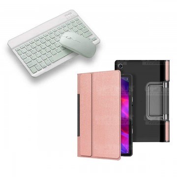 Kit Case Forro Protector + Teclado y Mouse Ratón Bluetooth para Tablet Lenovo Yoga Tab 11 2021 YT-J706F OPTIMUS TECHNOLOGY™ - 13