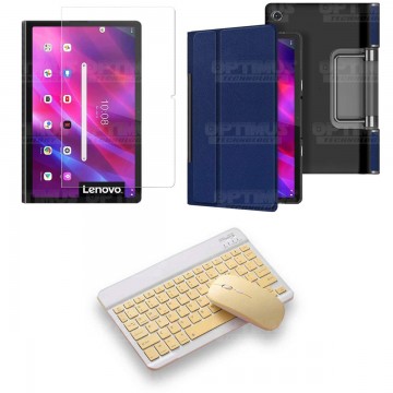 Kit Vidrio templado + Case Protector + Teclado y Mouse Bluetooth Tablet Lenovo Yoga Tab 11 2021 YT-J706F OPTIMUS TECHNOLOGY™ - 2