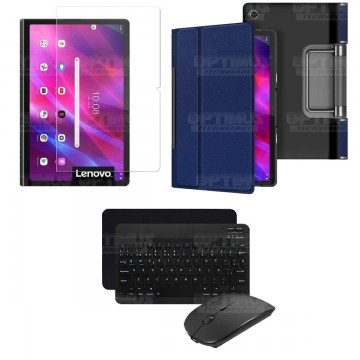 Kit Vidrio templado + Case Protector + Teclado y Mouse Bluetooth Tablet Lenovo Yoga Tab 11 2021 YT-J706F OPTIMUS TECHNOLOGY™ - 4