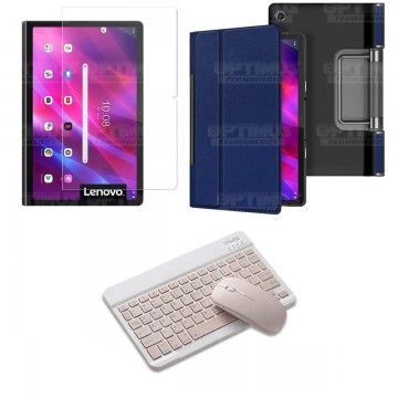 Kit Vidrio templado + Case Protector + Teclado y Mouse Bluetooth Tablet Lenovo Yoga Tab 11 2021 YT-J706F OPTIMUS TECHNOLOGY™ - 5