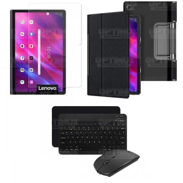 Kit Vidrio templado + Case Protector + Teclado y Mouse Bluetooth Tablet Lenovo Yoga Tab 11 2021 YT-J706F OPTIMUS TECHNOLOGY™ - 7