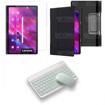 Kit Vidrio templado + Case Protector + Teclado y Mouse Bluetooth Tablet Lenovo Yoga Tab 11 2021 YT-J706F OPTIMUS TECHNOLOGY™ - 8