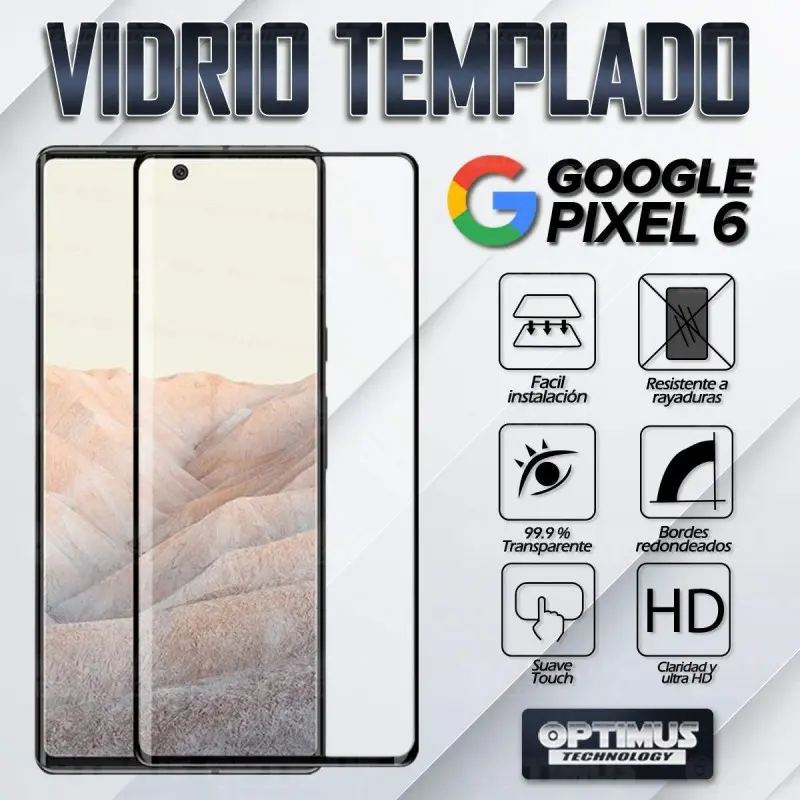 Vidrio Cristal Templado Protector Google Pixel 6 | OPTIMUS TECHNOLOGY™ | VTP-GG-PX-6 |