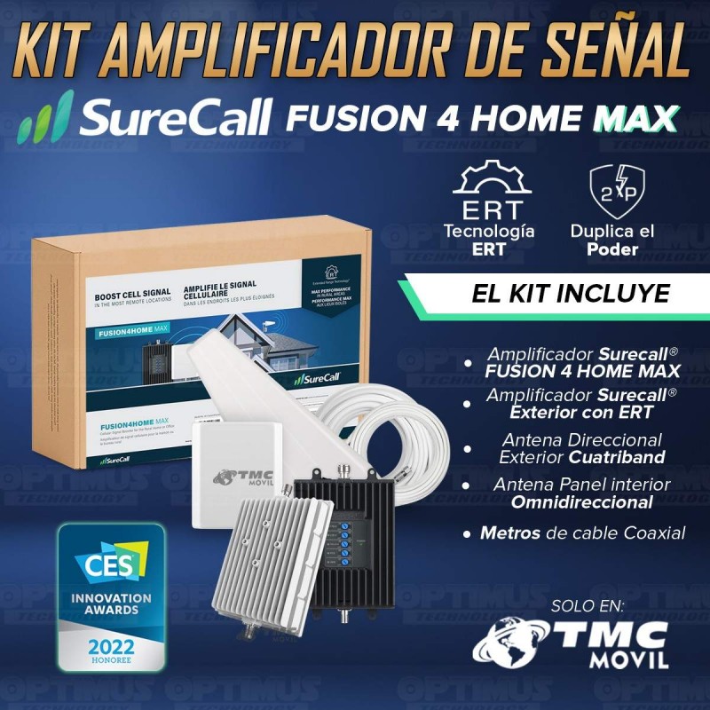 KIT Amplificador De Señal Celular Surecall Fusion 4 Home MAX Repetidor Redes 4GLTE 5G con antenas SURECALL COLOMBIA - 3