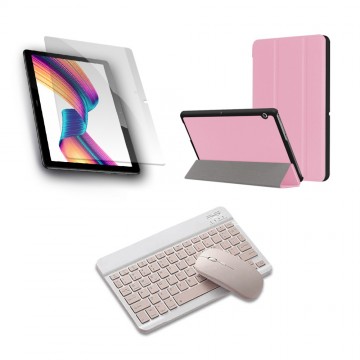 Kit Vidrio templado + Case Forro Protector + Teclado y Mouse Ratón Bluetooth para Tablet Huawei T3-10 OPTIMUS TECHNOLOGY™ - 2