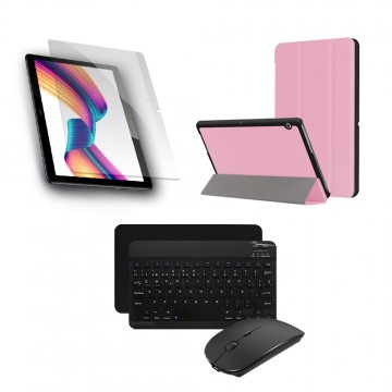 Kit Vidrio templado + Case Forro Protector + Teclado y Mouse Ratón Bluetooth para Tablet Huawei T3-10 OPTIMUS TECHNOLOGY™ - 3