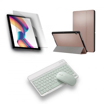 Kit Vidrio templado + Case Forro Protector + Teclado y Mouse Ratón Bluetooth para Tablet Huawei T3-10 OPTIMUS TECHNOLOGY™ - 11