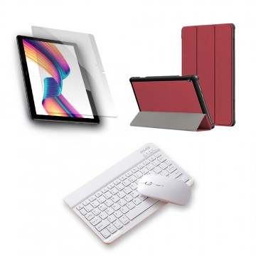 Kit Vidrio templado + Case Forro Protector + Teclado y Mouse Ratón Bluetooth para Tablet Huawei T3-10 OPTIMUS TECHNOLOGY™ - 16